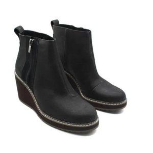 Tom's Raven Water Resistant Wedge Booties